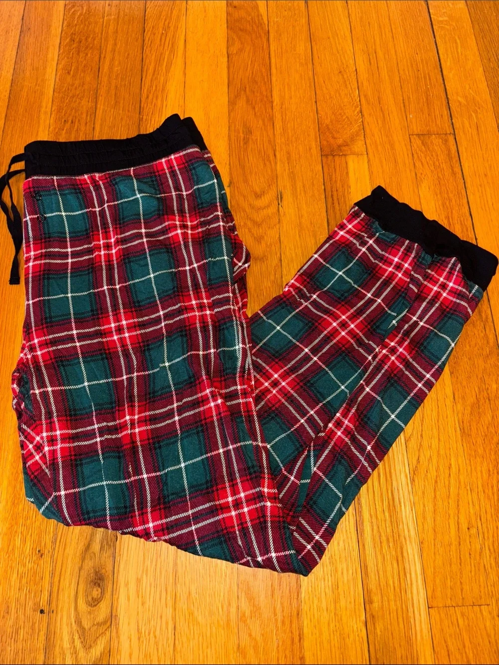 Little Sleepies Black Plaid Jogger Pajamas Size M